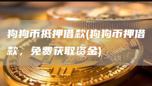 狗狗币抵押借款 - 狗狗币押借款，免费获取资金
